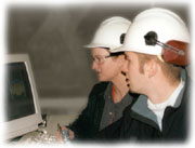 photo of students with computer