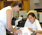 photo of teacher with student
